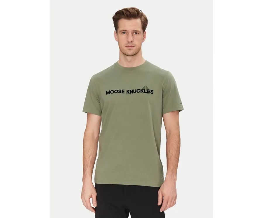obrazek 1 Moose Knuckles T-Shirt Conway M15MT760 Zielony Regular Fit
