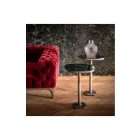 Picture Original, Designer Table with Oak Structure and Brass Finish - Bamax
