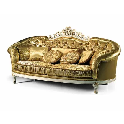 Zdjęcie Piękna włoska trzyosobowa antyczna sofa do salonu