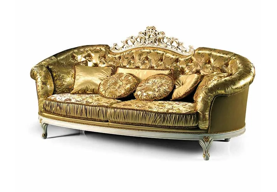 obrazek 1 Piękna włoska trzyosobowa antyczna sofa do salonu