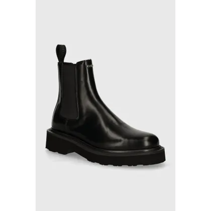 Zdjęcie Kenzo sztyblety skórzane Ukio Chelsea Boots damskie kolor czarny na płaskim obcasie FE62BT115L52.99