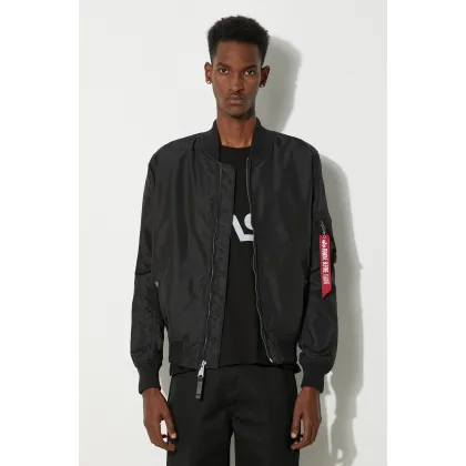 Zdjęcie Alpha Industries kurtka bomber MA-1 TT męski kolor czarny przejściowa 191103.03