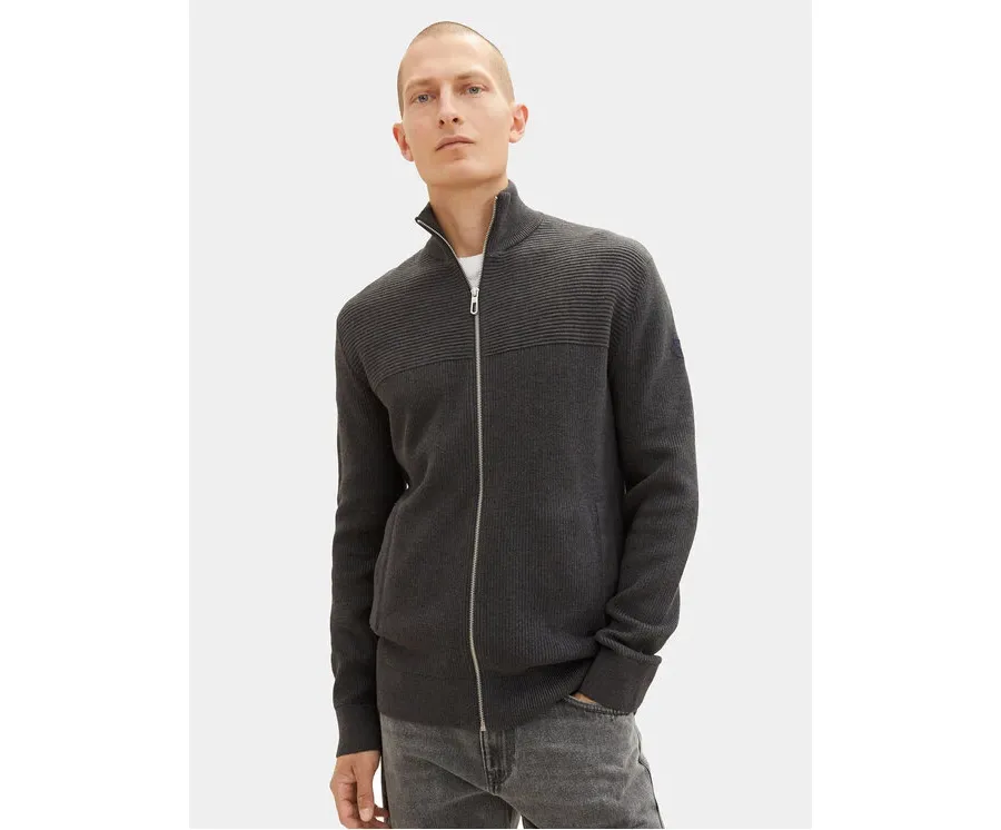 obrazek 1 Tom Tailor Sweter 1038317 Szary Regular Fit