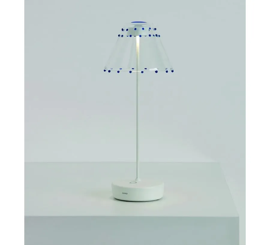 obrazek 3 Szklany abażur do lampy Swap w małe żółte kropki