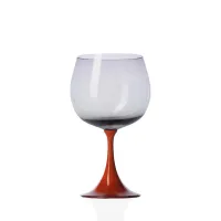 Picture A stunning red wine glass made of Murano glass