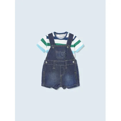 Zdjęcie Mayoral Komplet t-shirt i ogrodniczki 1628 Granatowy