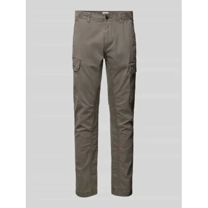 Zdjęcie Spodnie cargo o kroju slim fit z wpuszczanymi kieszeniami