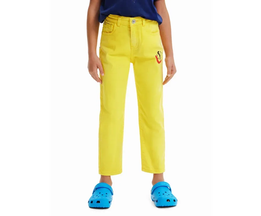 obrazek 1 Desigual Jeansy 23SGDD03 Żółty Regular Fit