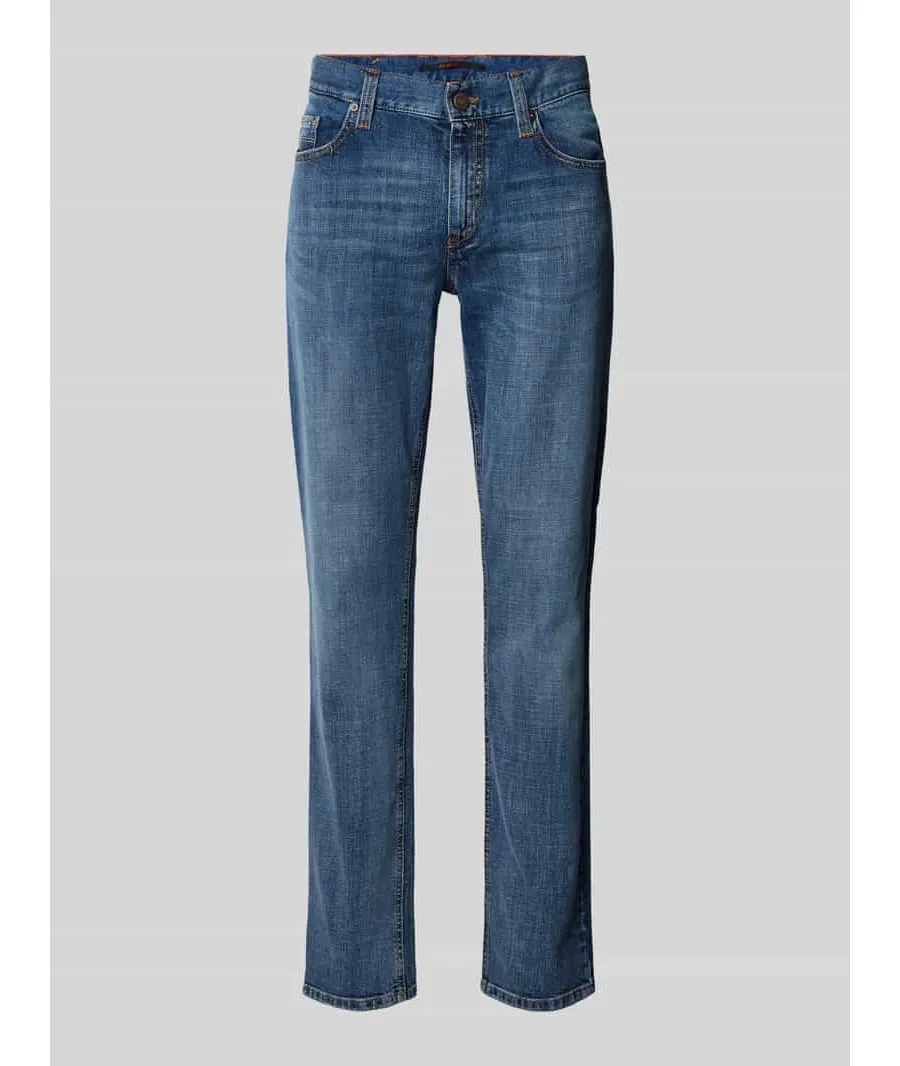 obrazek 1 Jeansy o kroju regular fit z 5 kieszeniami model ‘PIPE’