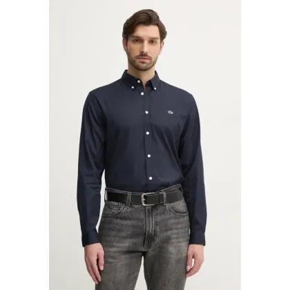 Zdjęcie Lacoste koszula bawełniana męska kolor granatowy regular z kołnierzykiem button-down CH2933