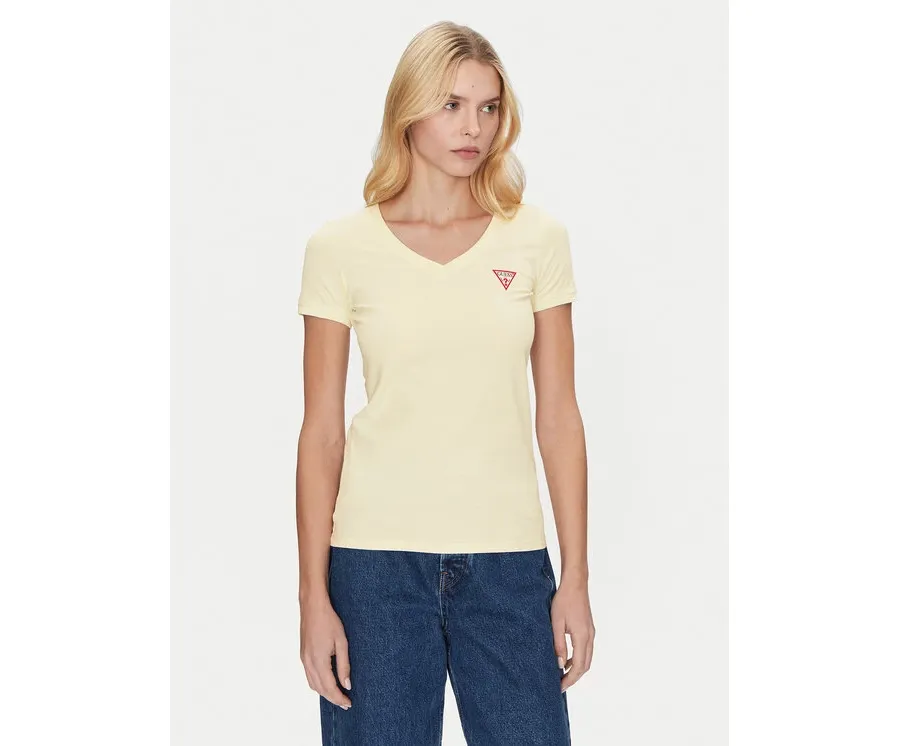 obrazek 1 Guess T-Shirt W2YI45 J1314 Żółty Slim Fit