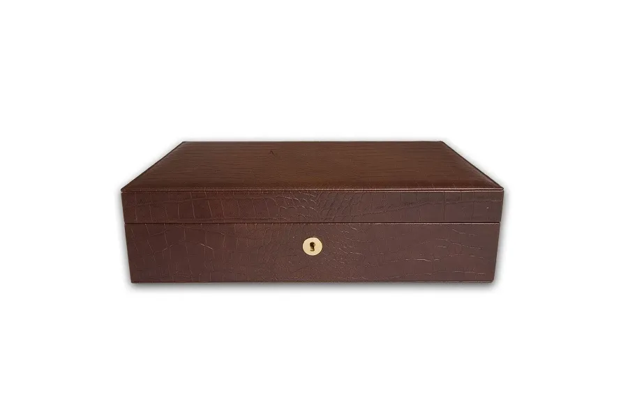 obrazek 3 Brązowy Collector Box L265 na 10 zegarków - na upominek!