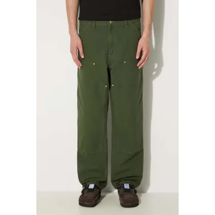 Zdjęcie Carhartt WIP spodnie bawełniane Double Knee Pant kolor zielony proste I031501.2BR02