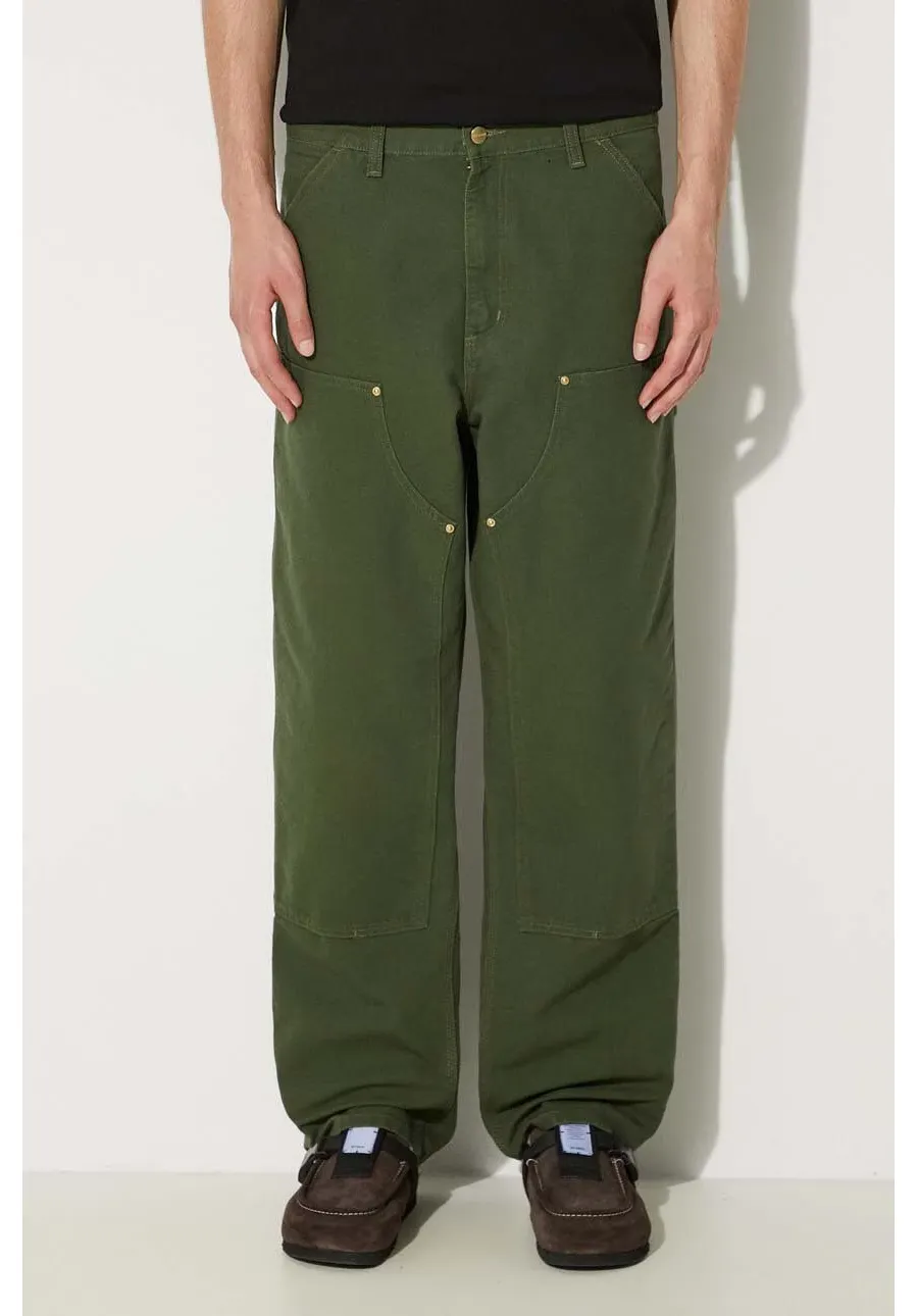 obrazek 1 Carhartt WIP spodnie bawełniane Double Knee Pant kolor zielony proste I031501.2BR02