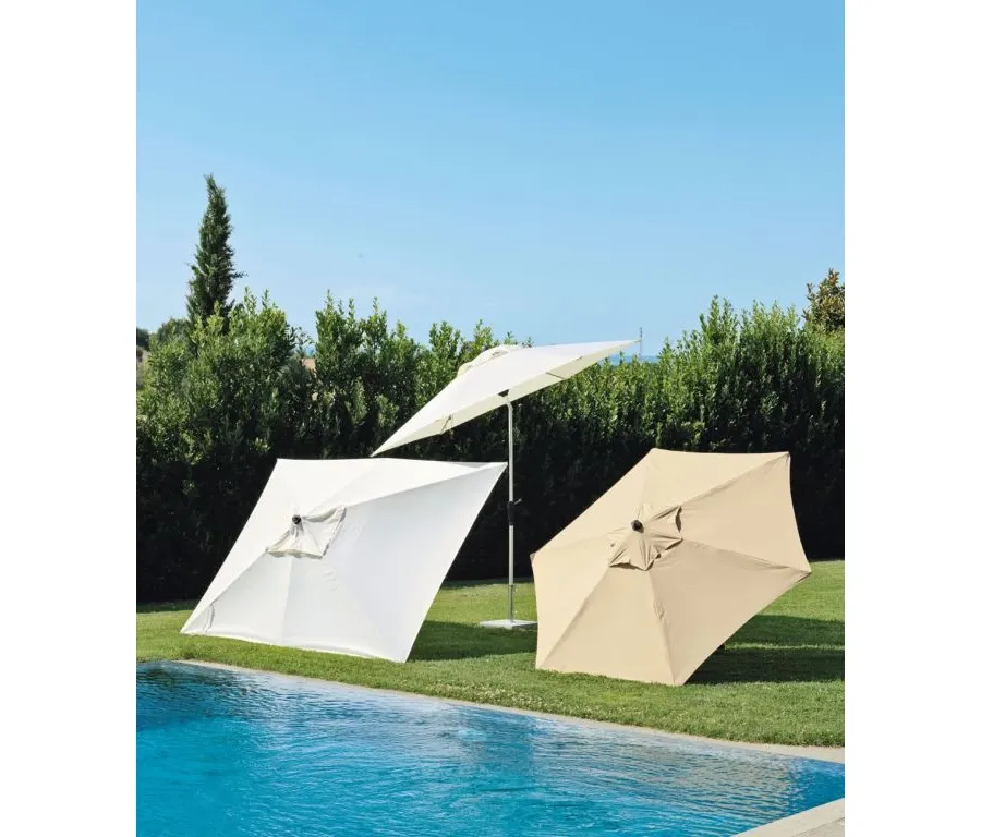 obrazek 2 Wyjątkowy okrągły parasol Lipari 280 cm w kolorze liny