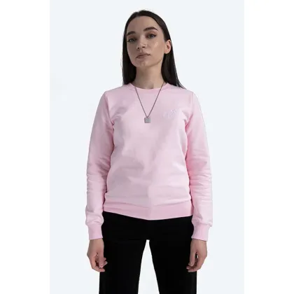 Zdjęcie A.P.C. bluza bawełniana Sweat Skye damska kolor różowy z aplikacją COEBH.F27700-PALEPINK