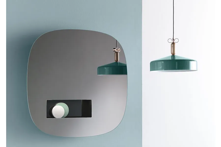 obrazek 2 Luksusowe lustro ścienne wyposażone w praktyczny schowek - Tonelli Design