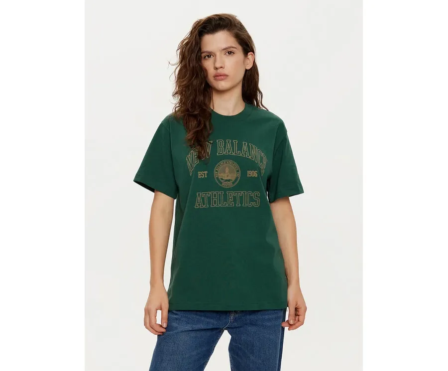 obrazek 1 New Balance T-Shirt WT43548 Zielony Oversize