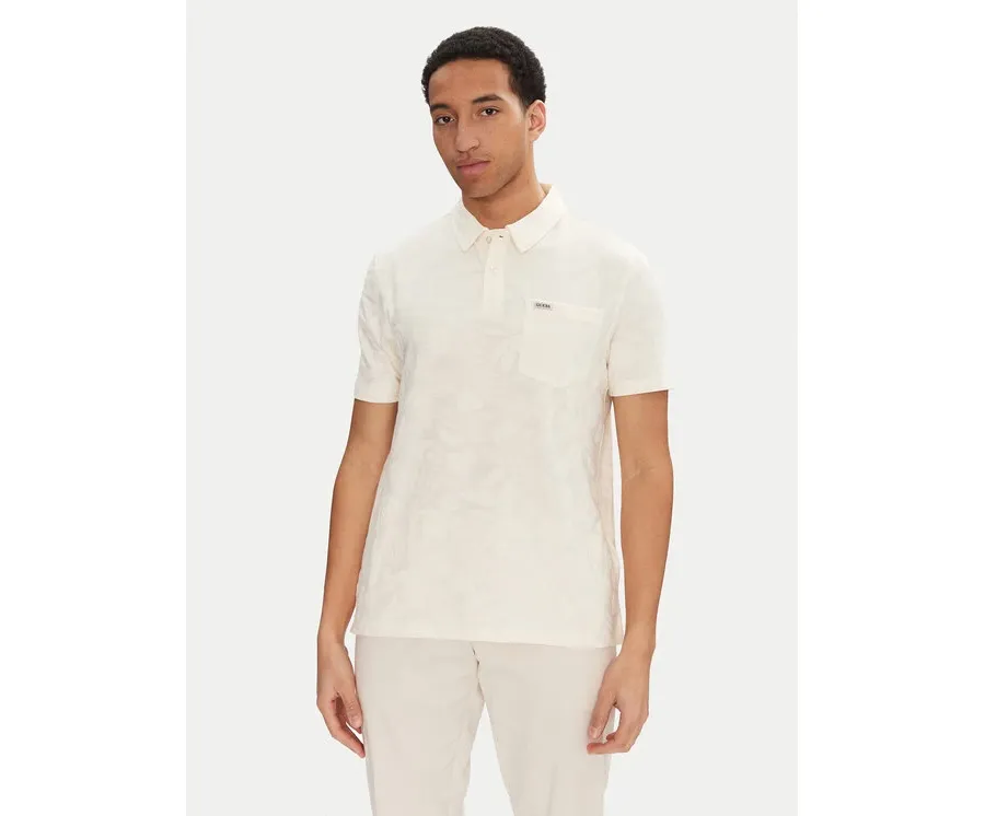obrazek 1 Guess Polo M5GP08 KCSJ0 Écru Regular Fit