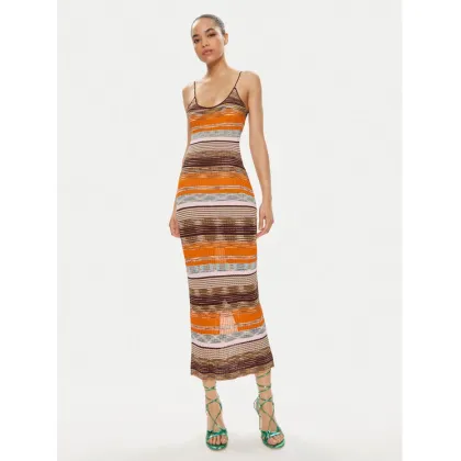 Zdjęcie Desigual Sukienka letnia Viena 24SWVF05 Pomarańczowy Slim Fit
