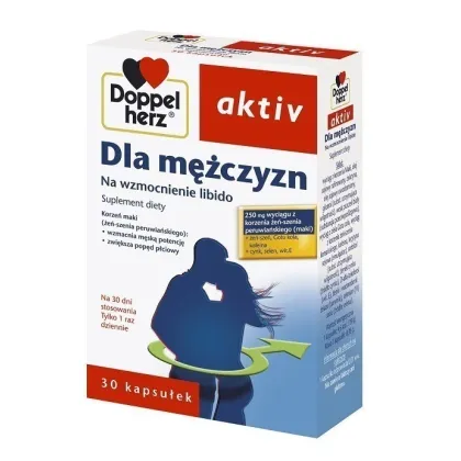 Zdjęcie Doppelherz Aktiv Dla Mężczyzn, Suplement diety na wzmocnienie libido, Kapsułki DOPPELHERZ