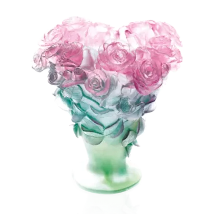 Zdjęcie Piękny stylowy wazon w kształcie bukietu róż – firma Daum
