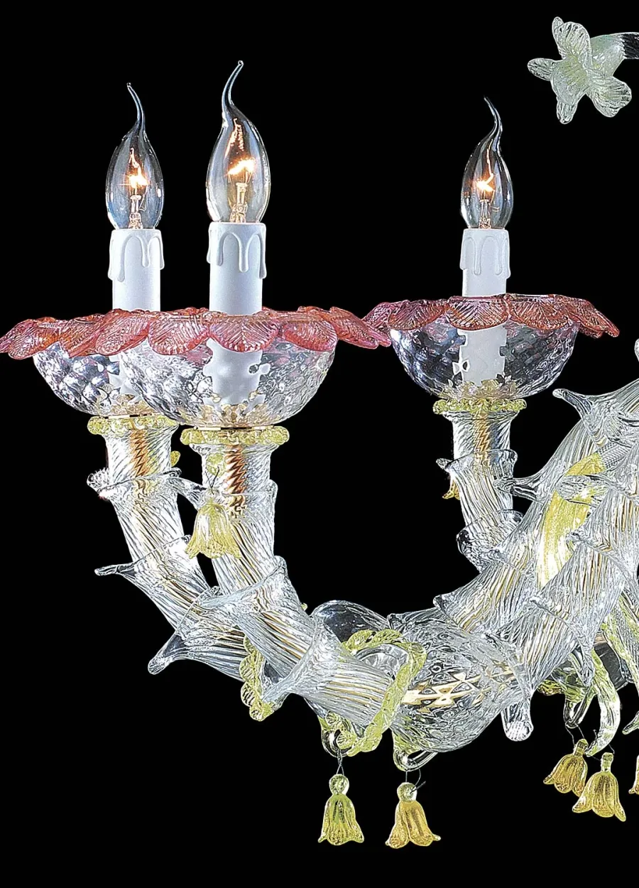 obrazek 3 Designerski kolorowy żyrandol do eleganckiego wnętrza ze szkła Murano