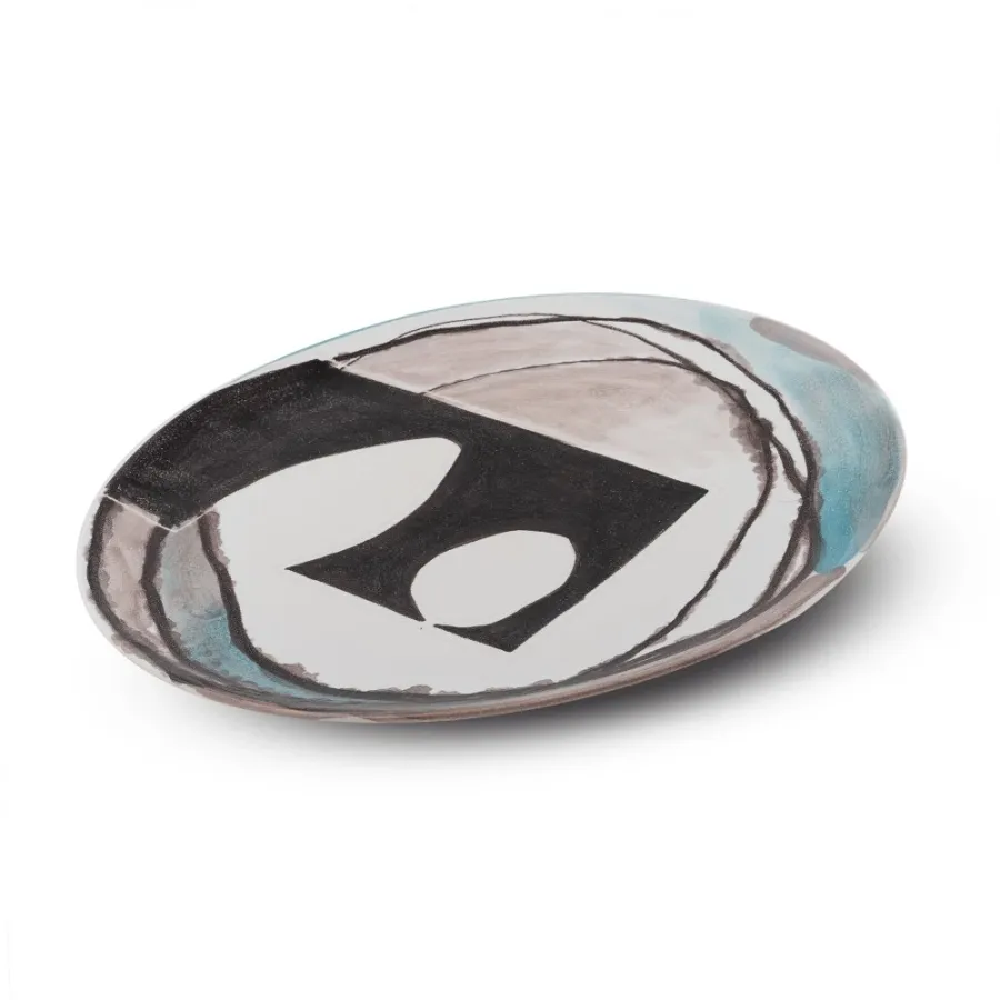 obrazek 3 Włoski ręcznie malowany talerz ceramiczny H.2xL.36xP.36 cm