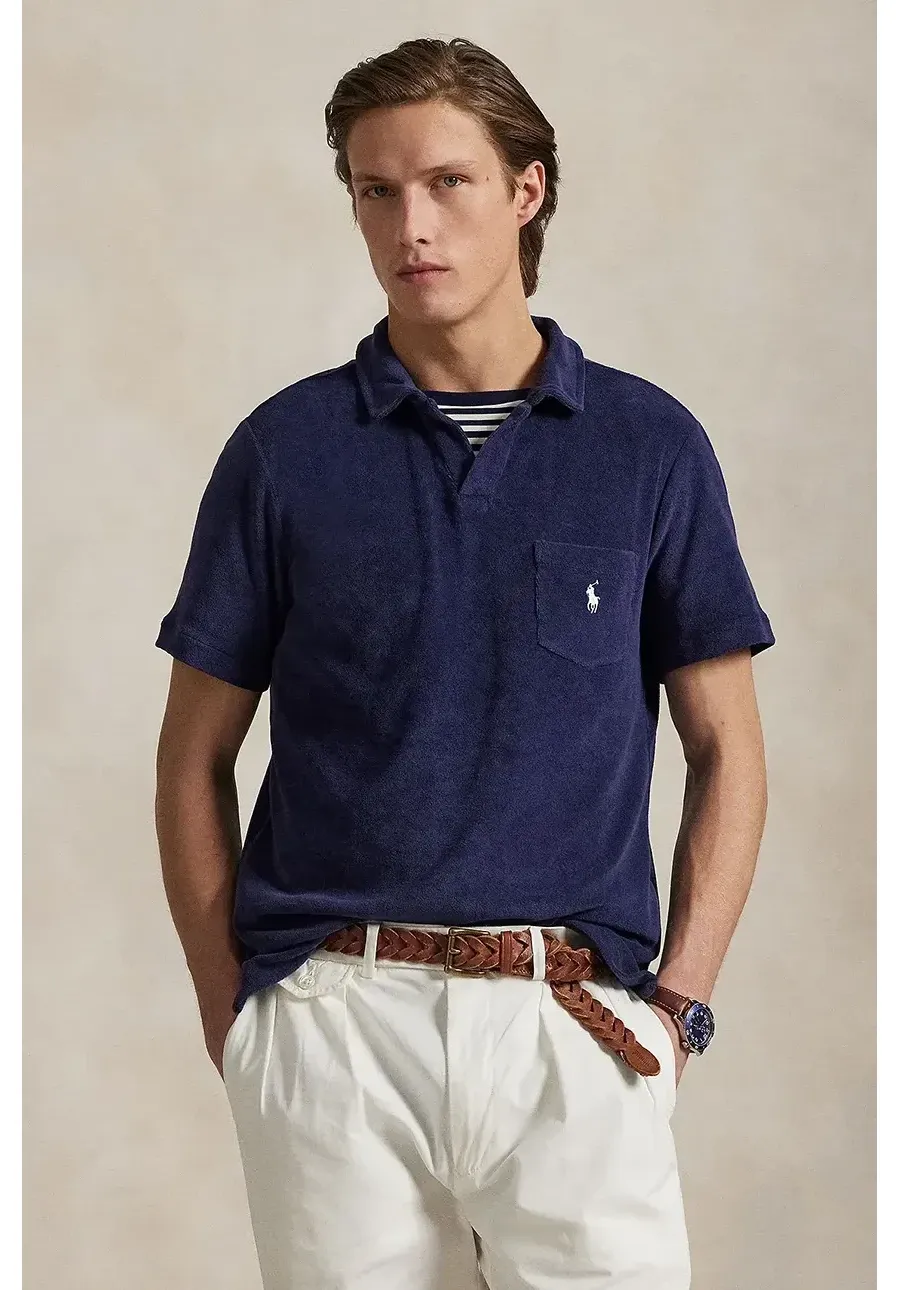 obrazek 1 Polo Ralph Lauren polo bawełniane Polo Shirt męska kolor granatowy gładki 710945245