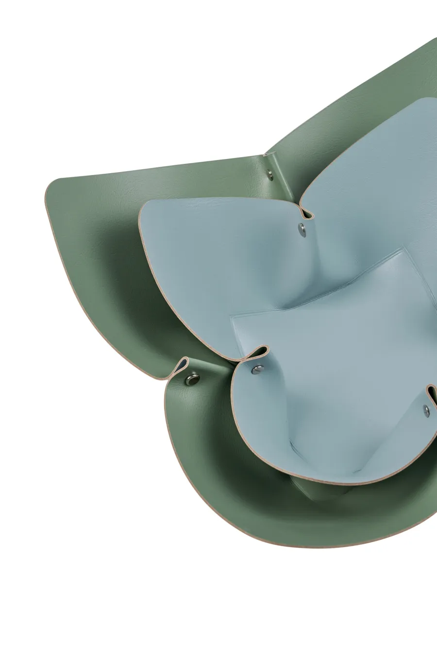 obrazek 3 Niepowtarzalna misa na owoce Ø45 cm w kształcie kwiatu w kolorze jasnego błękitu