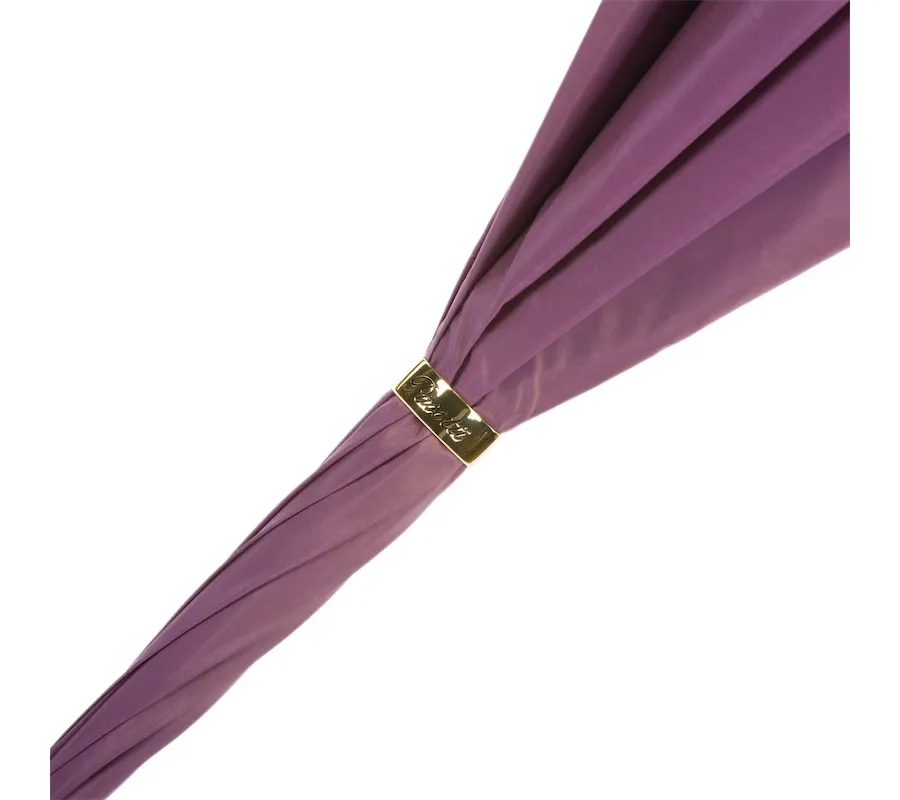 obrazek 7 Stylowy parasol damski w kolorze purpurowym z kwiatowym motywem ozdobnym – Pasotti