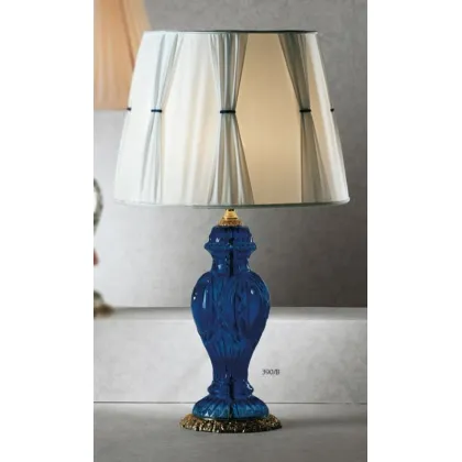 Zdjęcie Lampa stołowa z kryształem florenckim „imbir blu” - Il Paralume Marina