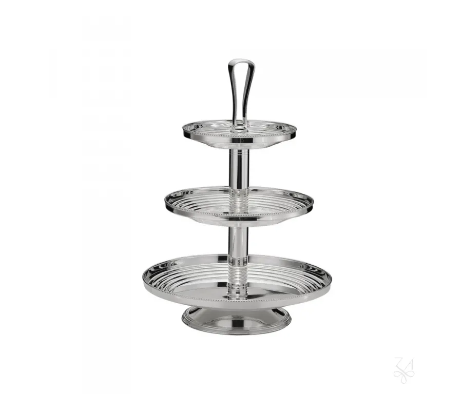 picture 1 Beautiful, stylish three-tier silver-plated dessert stand - Zaramella Argenti