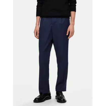 Zdjęcie Selected Homme Spodnie materiałowe 16094358 Granatowy Tapered Fit