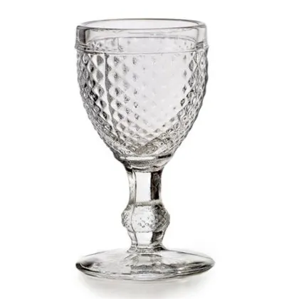 Zdjęcie Piękny zestaw czterech kieliszków do alkoholu Cordial z bogatym reliefowym ornamentem - Vista Alegre