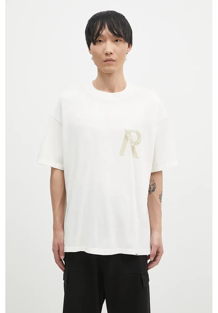 obrazek 1 Represent t-shirt bawełniany Masking Tape Initial męski kolor beżowy z nadrukiem MLM4208.072