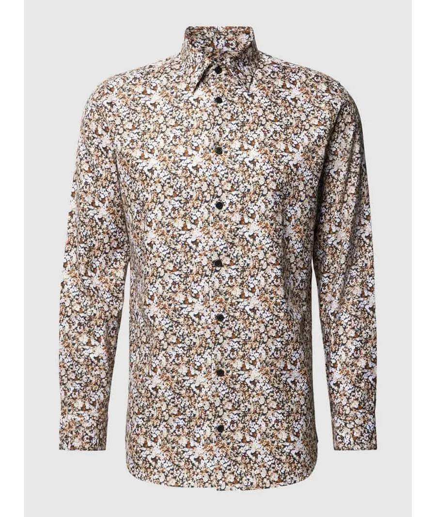 obrazek 1 Koszula casualowa o kroju slim fit ze wzorem na całej powierzchni model ‘ETHAN’