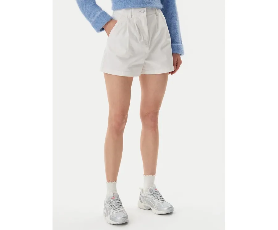 obrazek 1 Tommy Jeans Szorty materiałowe Claire DW0DW21643 Écru Regular Fit