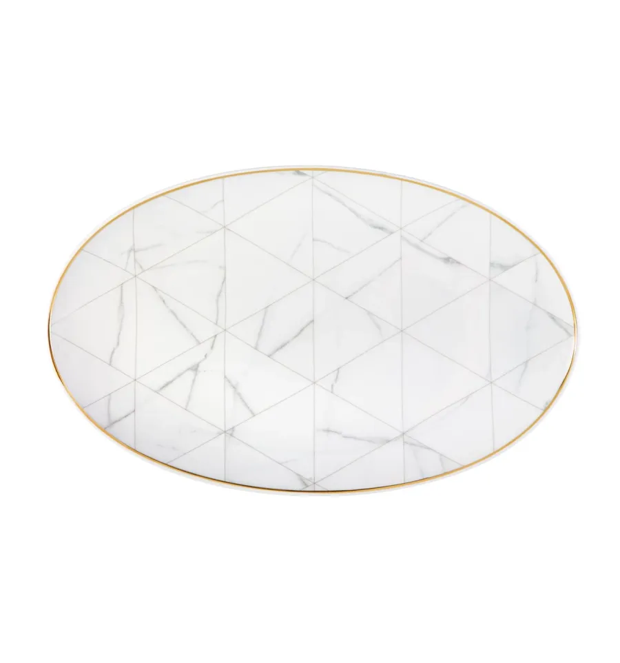 obrazek 6 Duży porcelanowy zestaw obiadowy z kolekcji Carrara inspirowany marmurem z Carrary - Vista Alegre