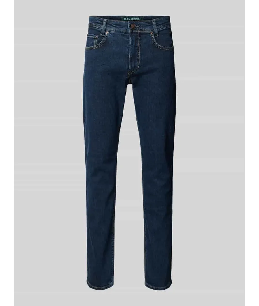 obrazek 1 Jeansy o kroju straight fit z 5 kieszeniami model ‘ARNE’