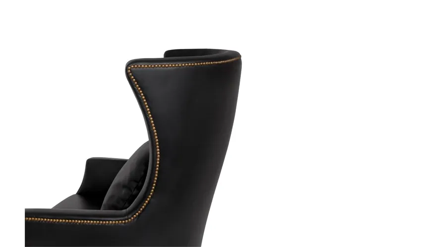 obrazek 7 Skórzany czarny fotel do salonu z Portugalii