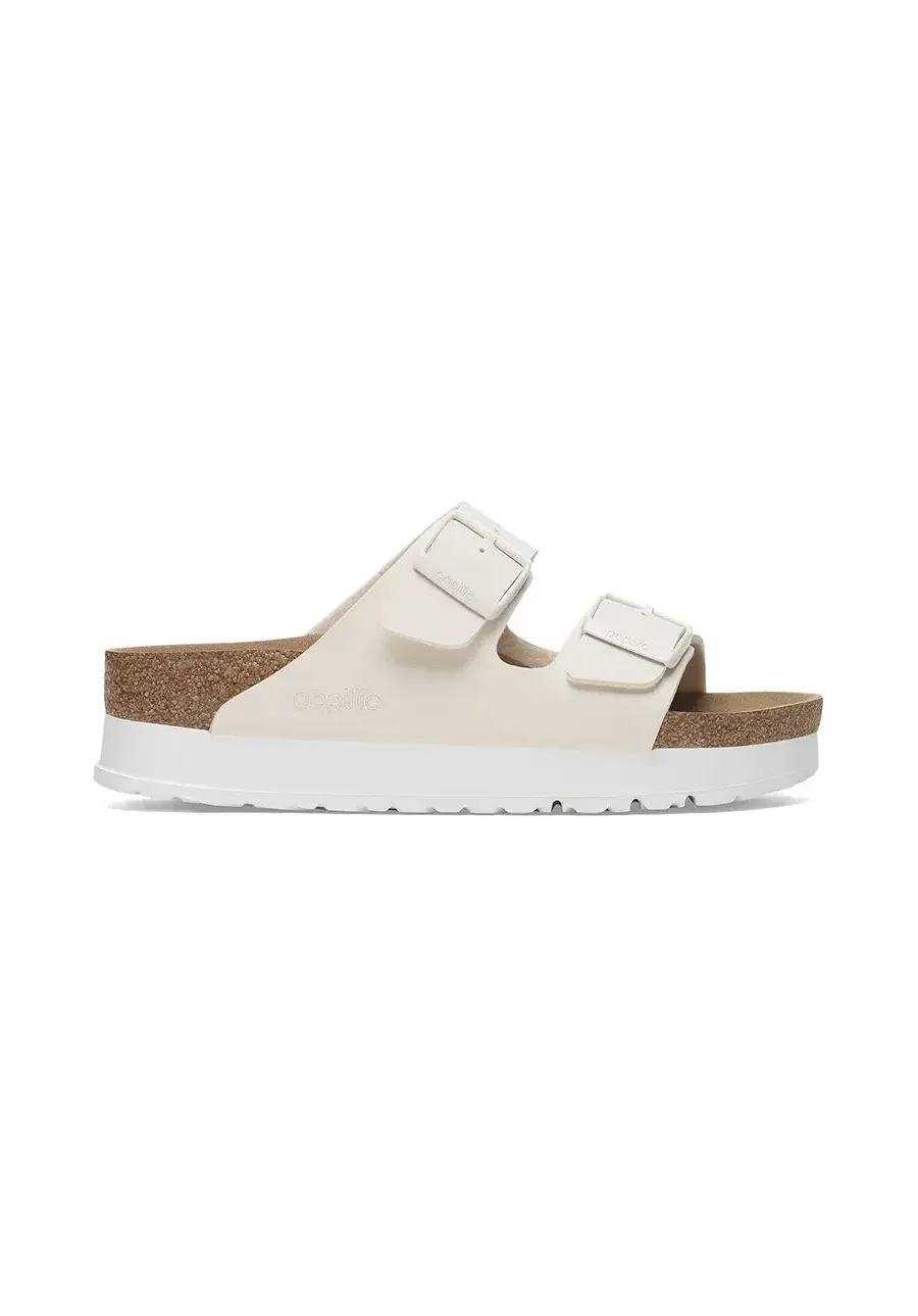 obrazek 1 Birkenstock klapki Arizona Flex Platform Birkenstock x Papillio damskie kolor beżowy na platformie 1029127