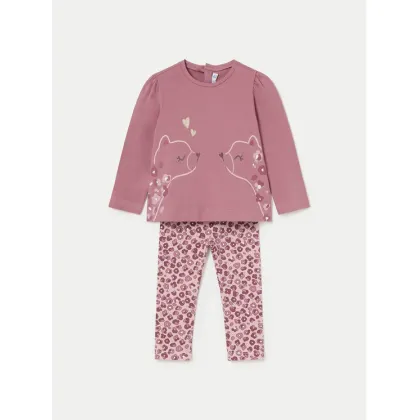 Zdjęcie Mayoral Komplet bluzka i legginsy 2714 Różowy Regular Fit