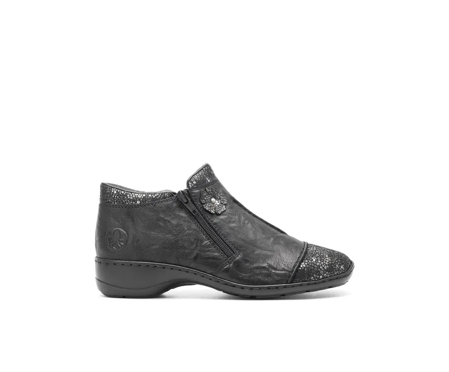 obrazek 1 Rieker Botki 58388-01 Czarny