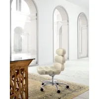 Picture Stylish leather conference chair without armrests – Mascheroni