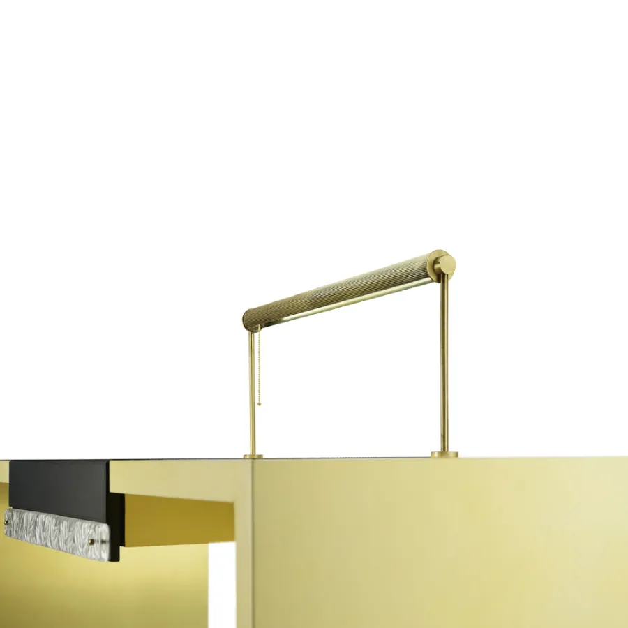 obrazek 5 Biurko z drewna zdobionego imitacją kości słoniowej H.110xL.150xP.55 cm