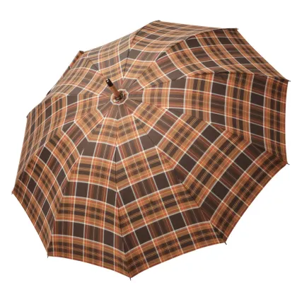 Zdjęcie Długi parasol męski z drewnianym uchwytem