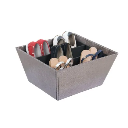 Picture Solid shoe container - natural leather
