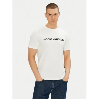 Zdjęcie Moose Knuckles T-Shirt Conway M15MT760 Écru Regular Fit