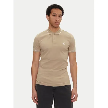 Zdjęcie Calvin Klein Jeans Polo J30J315603 Beżowy Slim Fit